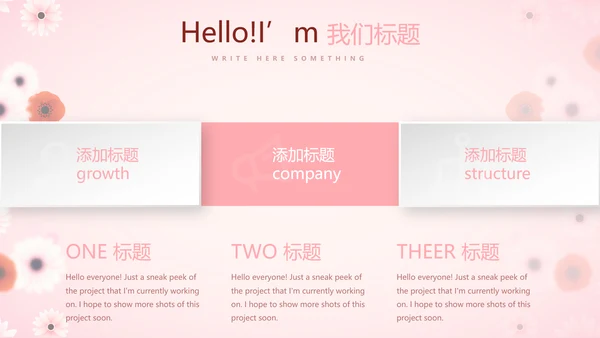 粉色精美好看的小花关爱女性生理健康动态PPT
