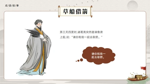 三国演义之草船借箭的故事通用PPT模板