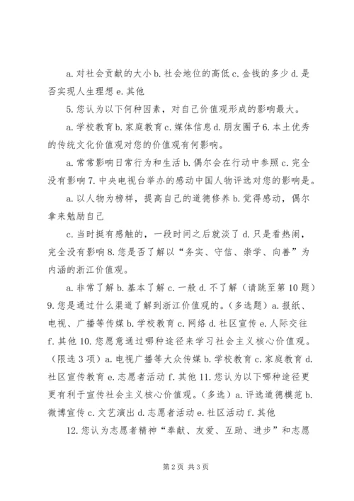 关于社会主义核心价值观践行的调查问卷.docx