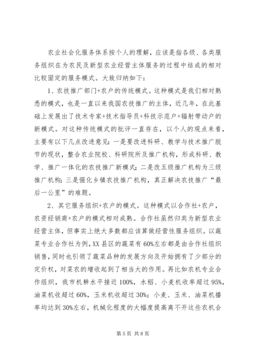 关于XX省农业社会化服务体系建设的思考 (3).docx