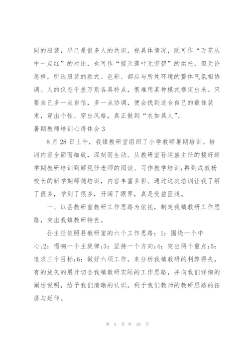 暑期教师培训心得体会(15篇).docx