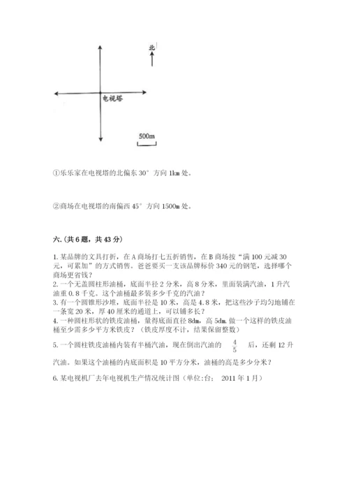 人教版六年级数学小升初试卷【夺分金卷】.docx
