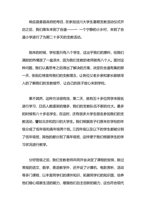 爱心支教工作总结.docx