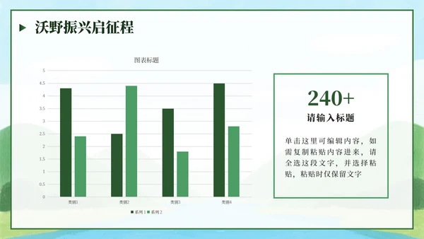 绿色卡通田园画卷映乡情家乡介绍PPT模板