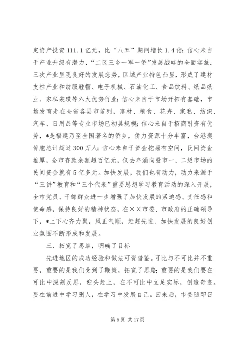 赴苏州无锡南京和上海XX县区考察报告.docx