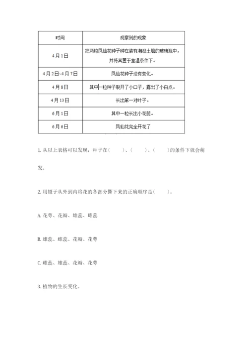 科学四年级下册第一单元《植物的生长变化》测试卷【b卷】.docx