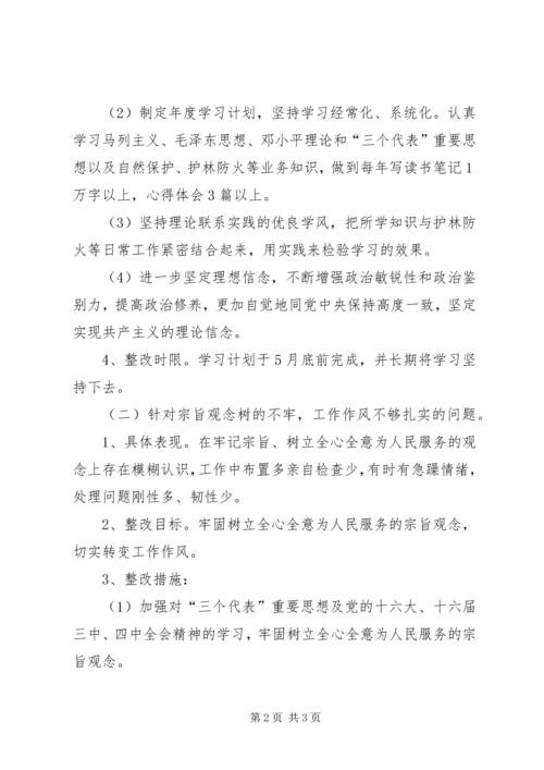 林场干部党性分析整改措施 (5).docx