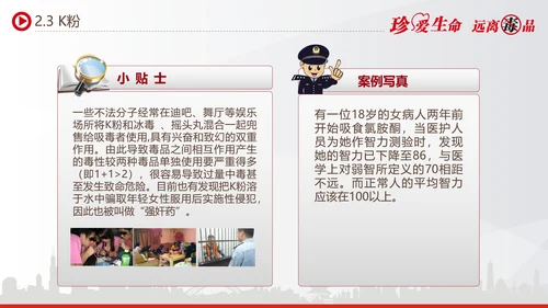 世界禁毒日宣传禁毒知识教学PPT模板