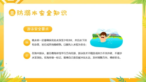 夏天安全注意事项夏天防溺水防雷电防高温防中暑PPT夏季