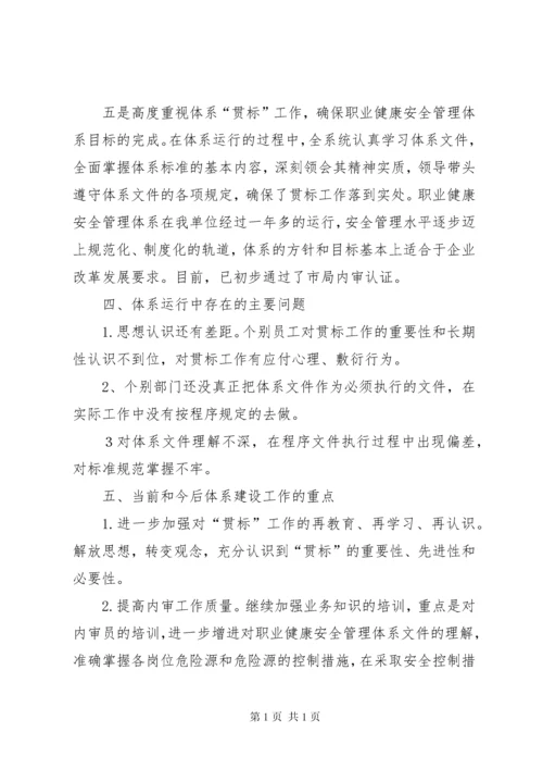 安全生产管理体系建立运行情况汇报 (3).docx