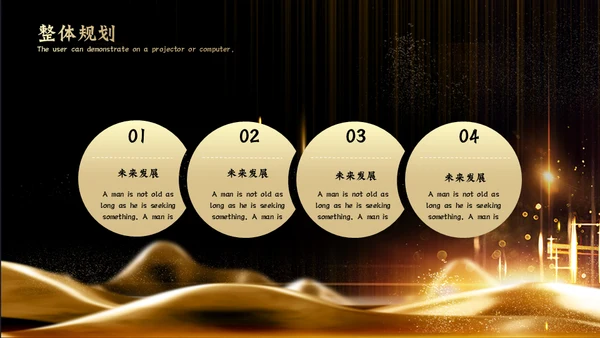 金色奢华商业融资计划书通用PPT模板