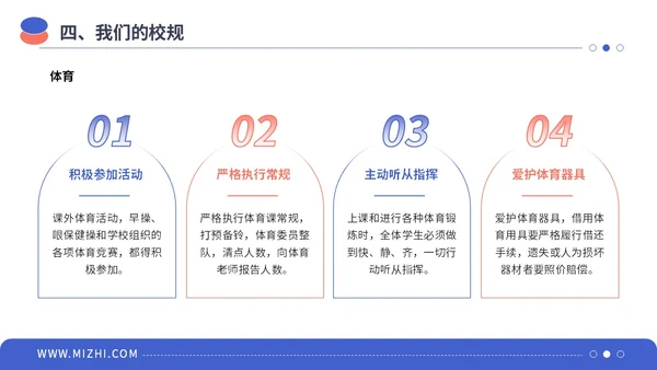 蓝粉色简约插画风规则与意识主题学习班会PPT模板主题班会