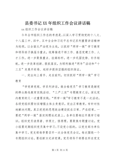 县委书记XX年组织工作会议讲话稿 (3).docx
