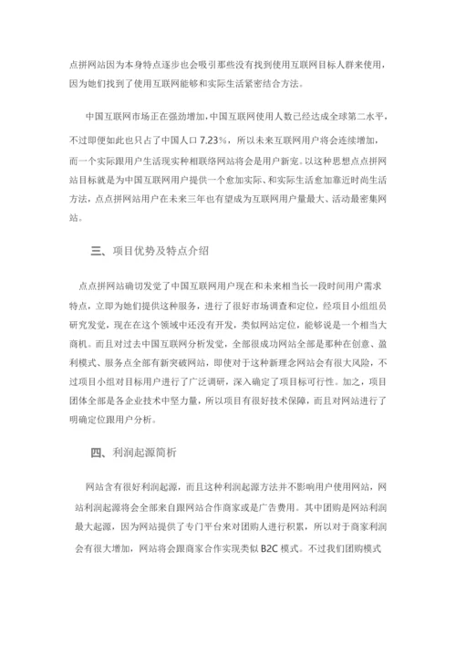 网站综合项目商业专题计划书.docx