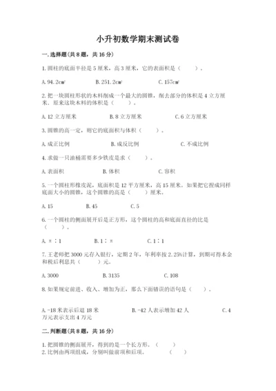 小升初数学期末测试卷（预热题）.docx