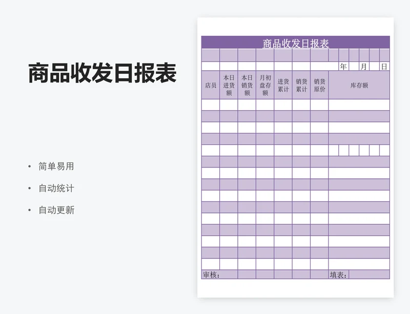 商品收发日报表