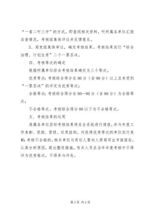 人保局目标管理考评方案.docx