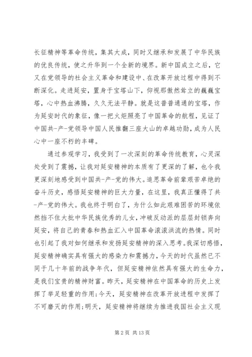 学习延安精神心得体会五篇 (2).docx