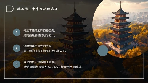 南昌印象城市旅游PPT模板