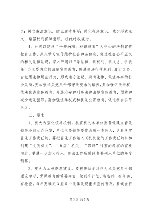 涡阳县交通局关于贯彻落实“五五”普法规划的实施意见.docx