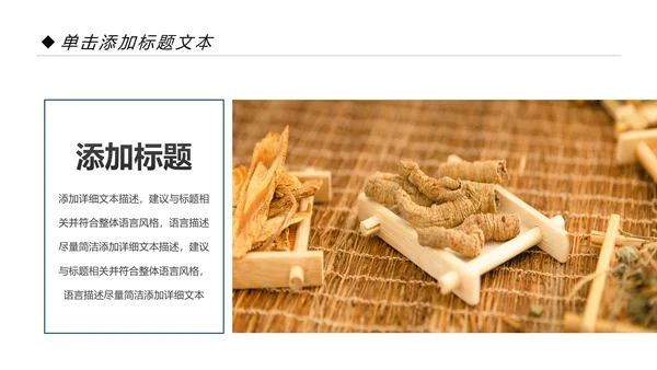 中国风中医文化中医药材养生补药PPT模板
