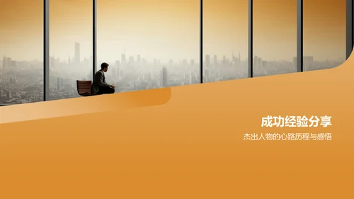 橙色职业生涯人物访谈PPT模板
