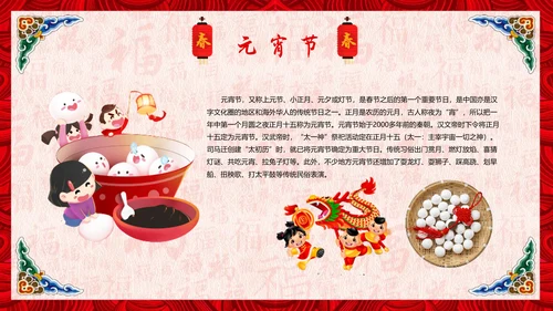 春节习俗传统文化PPT模板