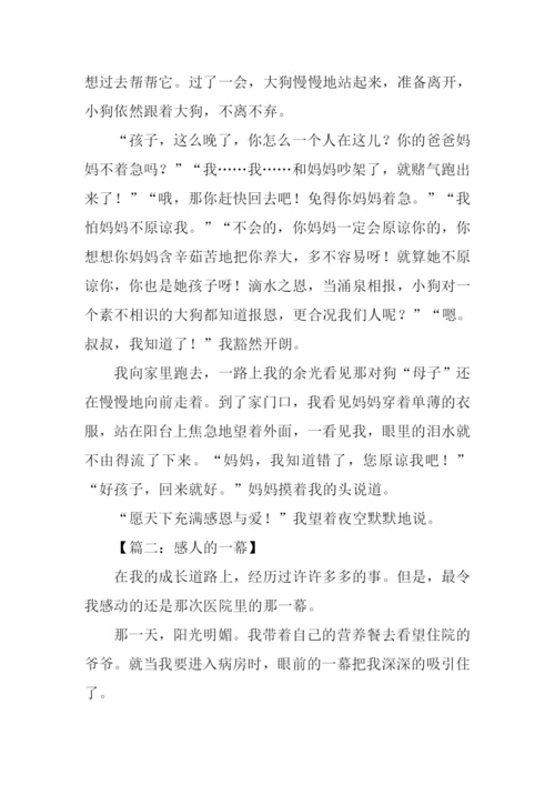 感人的一幕作文.docx