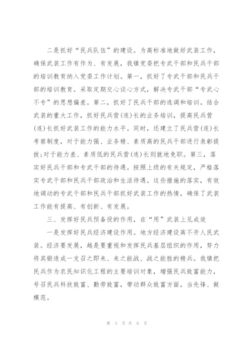 镇党委党管武装工作述职报告.docx