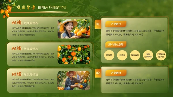 黄绿色高级创赛风农产品汇报PPT模板