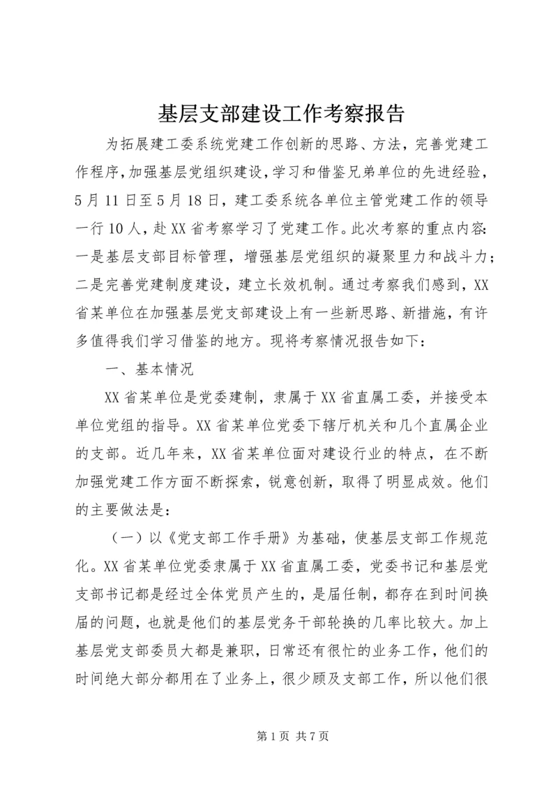 基层支部建设工作考察报告.docx