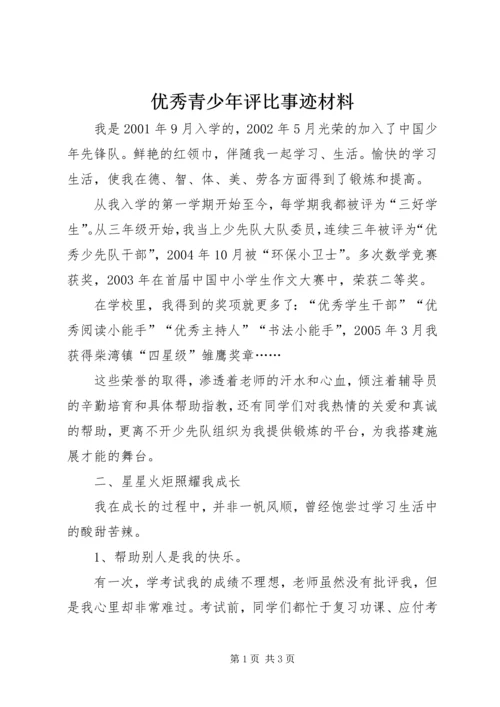 优秀青少年评比事迹材料 (5).docx