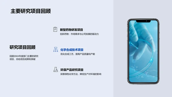 化学研究年度回顾PPT模板