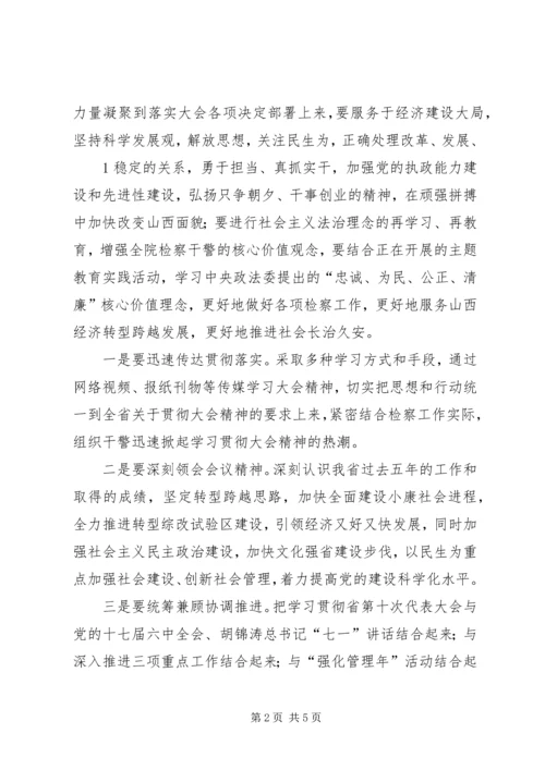 学习XX省第十次党代会心得体会 (4).docx