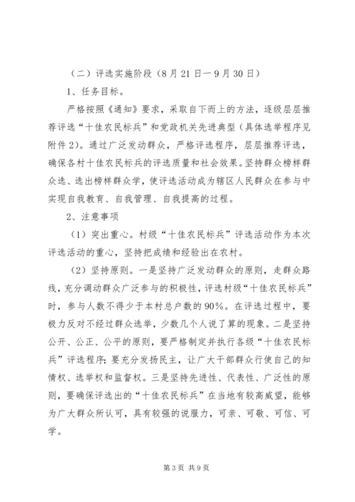 街道办事处评选十佳农民活动方案.docx