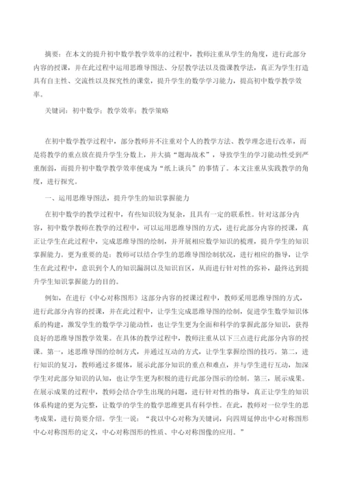 初中数学教学效率提升策略浅析.docx