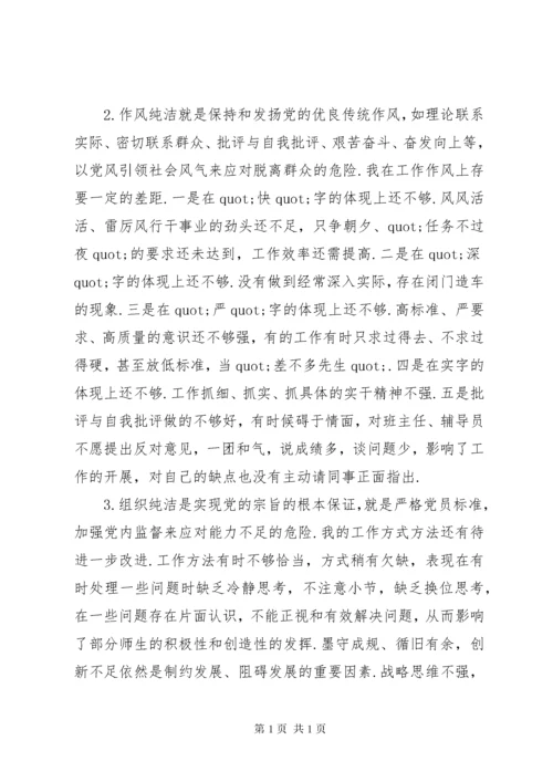 社区党员民主生活会发言材料.docx