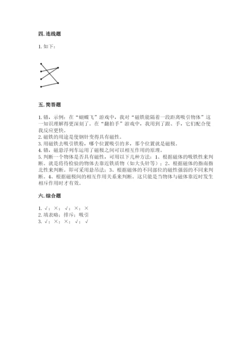 教科版小学科学二年级下册期末测试卷含答案【考试直接用】.docx