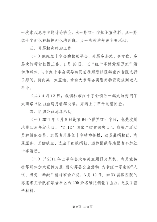 乡镇红十字会半年工作总结.docx