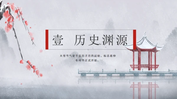 大雪季气中国风通用PPT模板