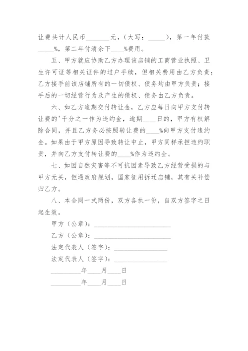 商铺出租转让合同.docx