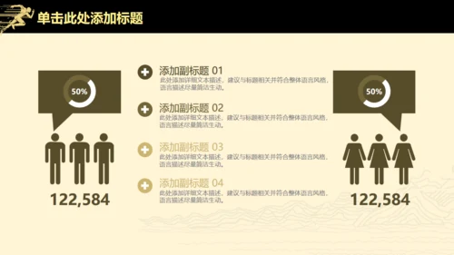 高端扁平风公司企业年度业绩汇报通用PPT模板