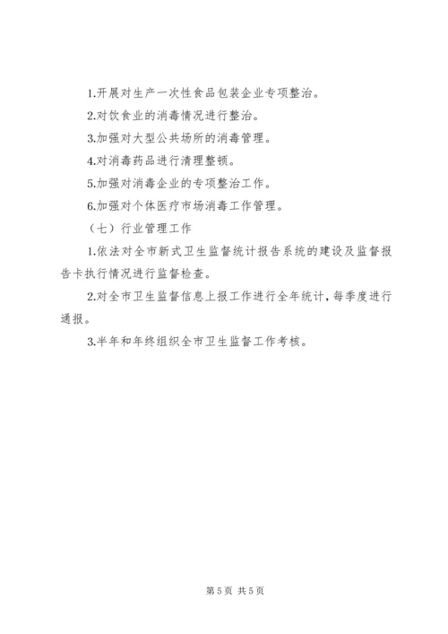 二○○四年全市卫生执法监督工作计划.docx