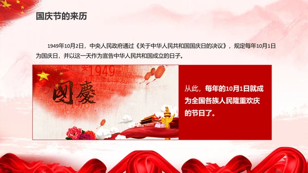 欢度国庆新中国成立68周年国庆ppt模板