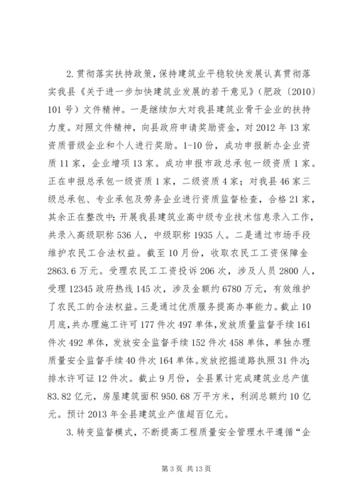 县建设局年度工作报告.docx