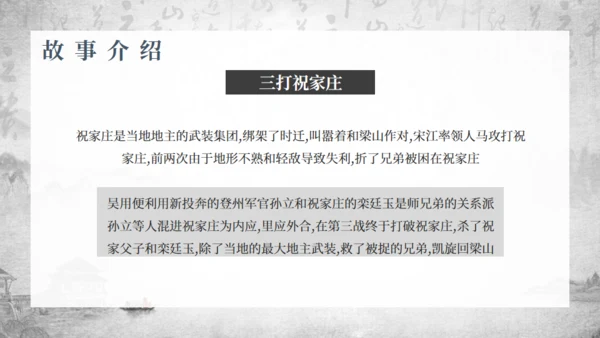 古典名著《水浒传》通用PPT模板