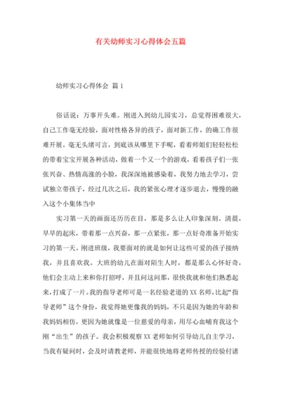 有关幼师实习心得体会五篇.docx