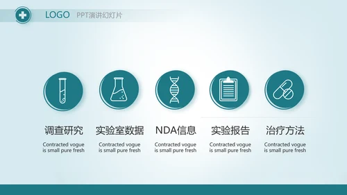 蓝色医疗医学工作报告动态PPT