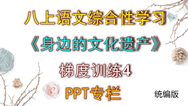 八上语文综合性学习《身边的文化遗产》梯度训练4 课件