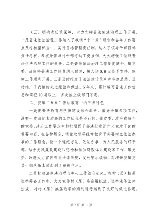 五五普法工作及法治镇创建工作自查报告.docx